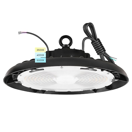 Luxrite UFO High Bay LED Shop Light 200/220/240W Up to 36000LM 3CCT 5FT Hardwire Cable Surge Protected IP65 LR41526-1PK
